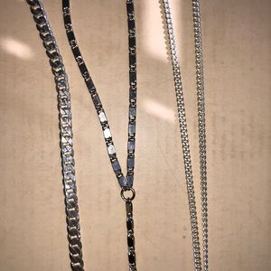 HRH Collection silver necklaces - 3 pieces